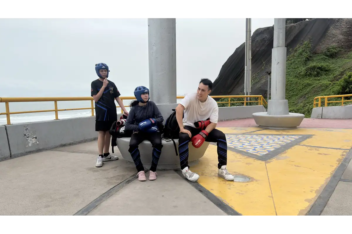 Lorca Taekwon-Do Team entrenando en Lima durante el Sudamericano ITF Lima 2026