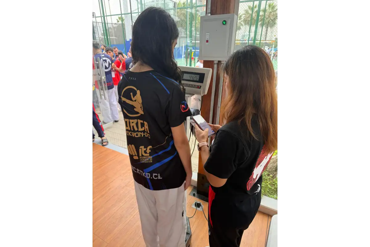 Pesaje de Mariana en el Sudamericano ITF Lima 2026